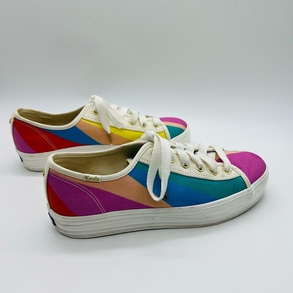 KEDS X KATE SPADE TRIPLE KICK PLATFORM SNEAKERS SIZE 8.5 - Picture 7 of 15